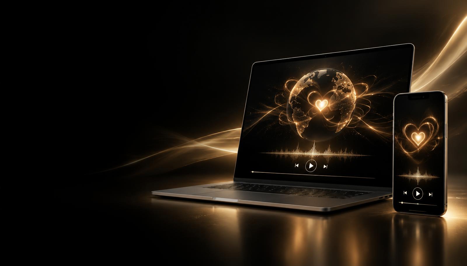 A personalised Dear You digital story shown on laptop and mobile screens
